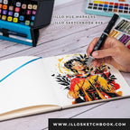 illo Sketchbook 8’’ x 8’’ Square Hardcover Sketch Book, Heavyweight Paper - Image 7