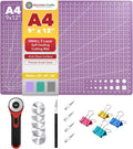 Mandala Crafts Self-Healing Cutting Mat Set – 9" x 12" A4 Purple Pink by MandalaCrafts