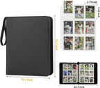 GERMUN 3 Ring 9 Pocket Zipper Card Binder, 720 Double Sided Standard PU Trading - Image 2