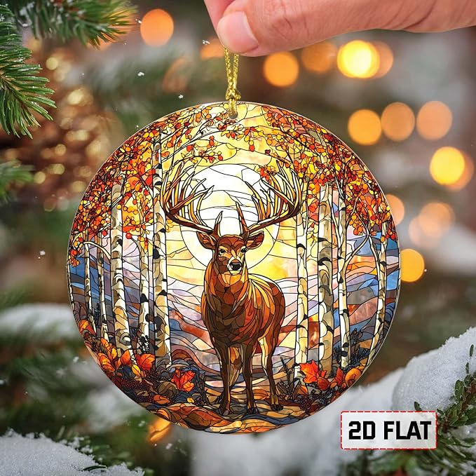 Deer Acrylic Ornament, Acrylic Buck Hanging Decoration - Image 3