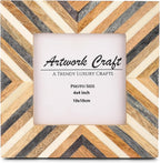 Picture Photo Frame Chevron Herringbone Art Inspired Vintage Table-Top/Wall by ArtworkCraft