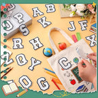 WILLBOND 52 Pcs Back to School Alphabet Patches Line Composition Self Adhesive - Image 6