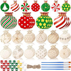Cinnvoice 60 Pcs Wood Christmas Crafts by Cinnvoice