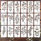 Flower Stencils for Painting, Floral Drawing Templates for Wood Wall Canvas by Felixcraft-DIYDreamscape