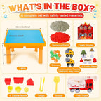 Carolart Construction Water & Sand Table, 2 in 1 Sensory Table Gift | - Image 5