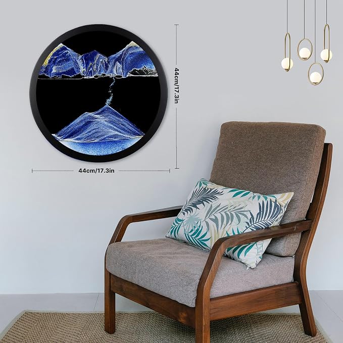 17.3" Moving Sand Art, 3D Sand Art Pictures Deep Sea Sandscape Living Room - Image 3