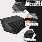 Frienda 12 Pcs 12" x 8" x 0.5" Polyethylene Foam Sheet Thick Black Packing Foam - Image 3
