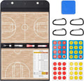 WISYOK Basketball Lineup Board, Foldable | 48 Cards, 2 Markers, Leather Covered by WISYOK