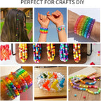 Pastel Pony Beads 1000+pcs Acrylic Kandi Beads Refill Plastic Pony Bead - Image 2