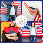 CraftyDream 558 Pcs American Flag Charm Keychains Making Kit Patriotic Charms - Image 8