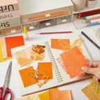 208 Sheets A7 Scrapbook Paper Kit, 12 Colors Mixed Textured Paper and Mesh - Image 5