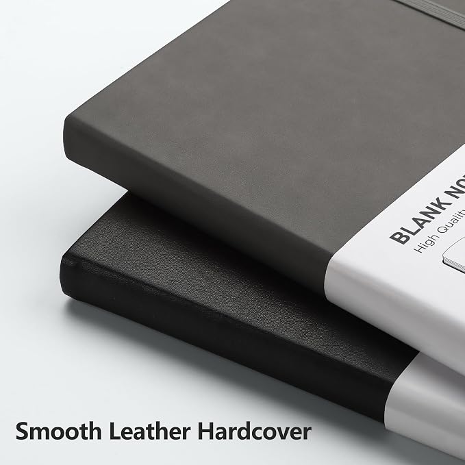 RETTACY Blank Journal Notebook, 192 Pages, A5 Medium Size | Leather Hardcover - Image 4