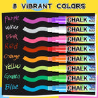 Window Chalk Markers for Cars Glass Washable: 8 Colors Jumbo Liquid Chalk Paint - Image 3