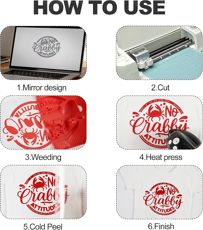 guangyintong Heat Transfer Vinyl Carbon Red HTV Rolls, HTV Vinyl - Image 4