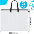 YOPCDJ 5 Pcs 25x19 inches Art Portfolio Case, Storage Chart Art Portfolio Bag - Image 2