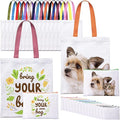 30-Pack Sublimation Blanks Tote Bags, 15 Canvas Tote & 15 Makeup Bags | by MAFYE