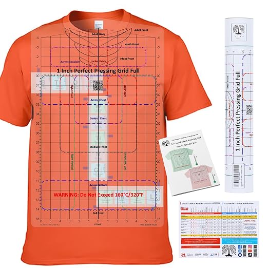 Heat Press Safe Tshirt Pressing Guide by CLPA
