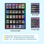 VERANI 35-Card LED Sports Star Card Frame, Lockable Shadow Box - Image 4