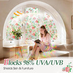 Coavas Window Privacy Film, Rainbow Stained Glass Decorative Window Clings - Image 6
