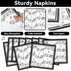 200Pcs Musical Note Plates Napkins Music Notes Themed Party Tableware Set Baby - Image 4
