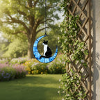 Crescent Moon Cat Memorial Acrylic Suncatcher - Image 2
