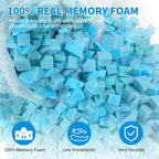 Welacer Bean Bag Filler, 20lbs Blue Shredded Memory Foam Filling - Image 2