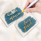 KAITELA 36 Pcs Clear Acrylic Place Cards 4" x 2.5" Rectangle Blanks | - Image 3