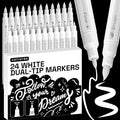 ARTISTRO 24 White Acrylic Paint Markers by ARTISTRO