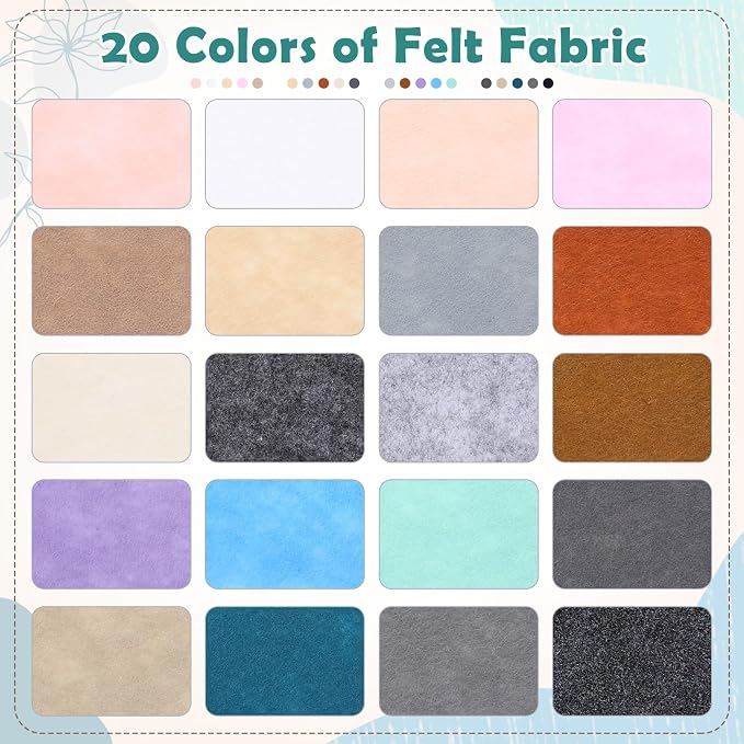 Tegeme 100 Pcs 8 x 12 Inches Felt Fabric Sheet - Image 2