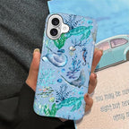 ZHEGAILIAN Case for iPhone 16, Ocean Stingray Turtle Seahorse Durable - Image 6