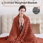 Knitted Weighted Blanket Adults, No Beads Heavy Blanket 36” x 48'' 5lbs - Image 5