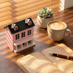Miniature Villa Model Wooden Tiny House Compact Dollhouse Mini House Storage - Image 5
