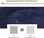4-Pack Bamboo Viscose Zippered Pillow Cases Standard Size, 400 Thread Count - Image 2