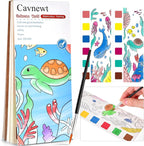 Cavnewt Pocket Watercolor Painting Book, Travel Paint Watercolor Coloring Book by Cavnewt