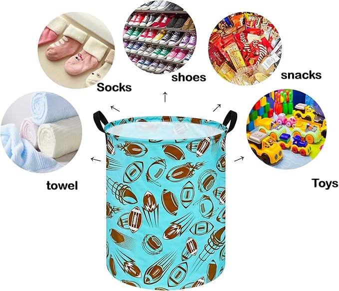Round Laundry Hamper Storage Basket Laundry Organizer Hamper Storage Bins Clothes and Toys Box Nursery Hamper Gift Basket For Kids with Handles