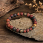48pcs Natural Matte Picasso Jasper Gemstone Beads，8mm Frosted Round Loose Stone - Image 3