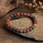 60pcs Natural Matte Picasso Jasper Gemstone Beads，6mm Frosted Round Loose Stone - Image 3
