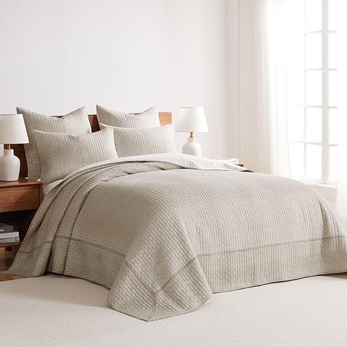 Levtex Home Cross Stitch Reversible Queen Bedspread Set - Image 2