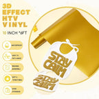 Tintnut Golden Palm Color Puff HTV Vinyl Roll, easy cut & weed, stretch washable - Image 2