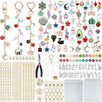 Himake 389Pcs Charms Lip Gloss Keychain Making Kit, DIY Bag Charm Kit by Himake