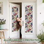 Stained Glass Window Film UV Resistant Window Privacy Film Colorful Flowers - Image 4