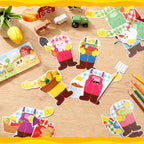 Gersoniel 72 Pcs Kid Farm Classroom Decor Farm Animal Bulletin Board Cutout | - Image 3