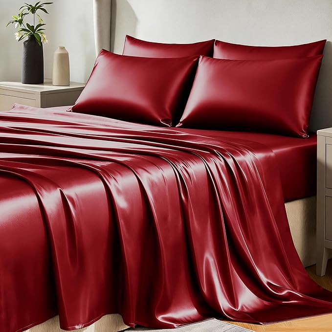 CozyLux Satin Sheets King Size Sheet Set by CozyLux