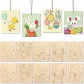COCHIE 10 Pieces Large Easter Unfinished Wood Crafts to Paint by COCHIE
