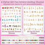 Modacraft 475 Pcs Gold Charms Lip Gloss Keychain Making Kit - Image 2