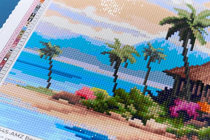 DIAMOND ART CLUB Beach Bungalow Diamond Painting Kit, Fun DIY Crafts - Image 6