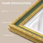 eletecpro 5x7 Vintage Picture Frame, Glass Cover, Light Green, Horizontal or - Image 5