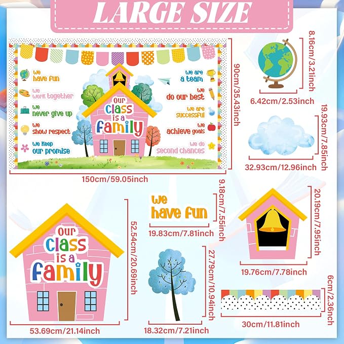 Motivational Bulletin Board Classroom Decorations Our Class is A Family - Image 2