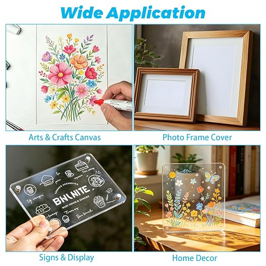 80PCS Clear Acrylic Sheets 4 x 6 Inch Acrylic Board 1 mm Thick Acrylic Panel - Image 7