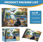 500 Piece Puzzles for Adults, Mother Bear Eagle Large Piece Jigsaw Puzzle for - Image 6
